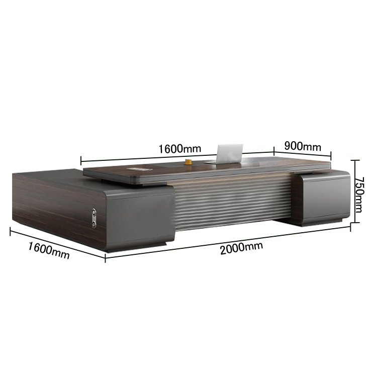 役員デスク ワークデスク オフィスデスク エグゼクティブデスク 冷却ファン 配線ボックス 高級感 カスタマイズ可能 LBZ-N017