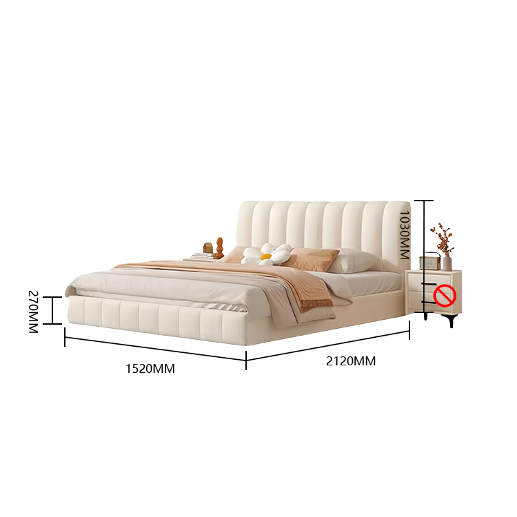 ベッド 木製のベッド すのこベッド セミダブルベッド 寝具 パイン材 人間工学 安定性 丈夫 快適 ベージュ BED-N007