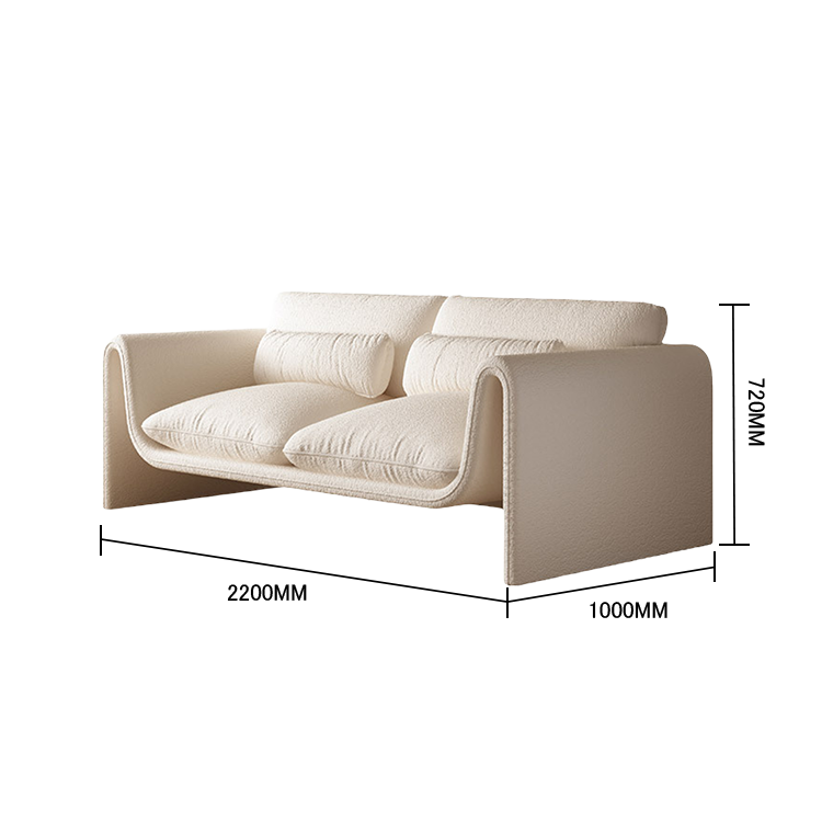 ソファ リビングソファ アームソファ 1人掛け 3人掛け ボア生地 人間工学 シンプル ホワイト カスタマイズ可能 JYSF-N009
