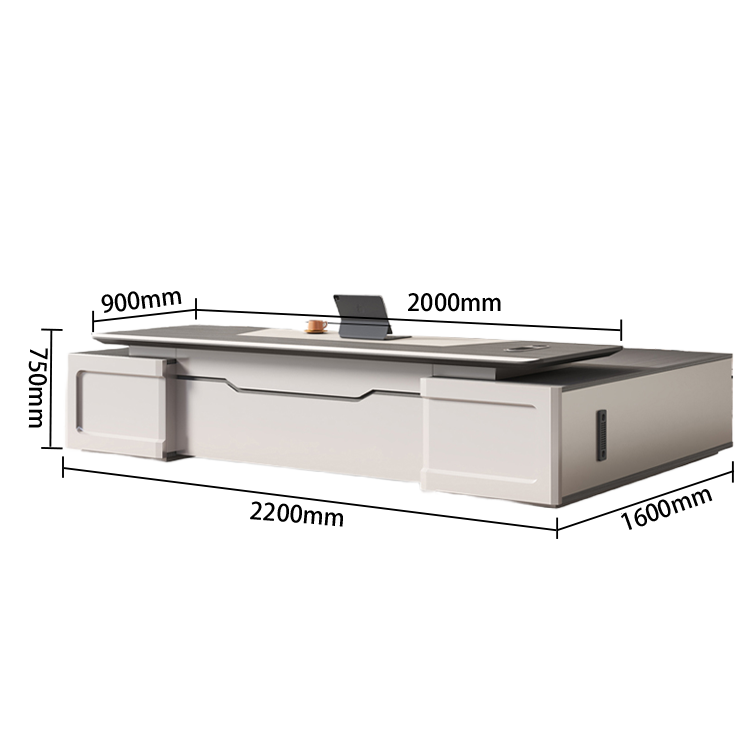 エグゼクティブデスク オフィスデスク デスク マネージャーテーブル 配線穴 ダイヤル錠 幕板 おしゃれ カスタマイズ可能 LBZ-N037