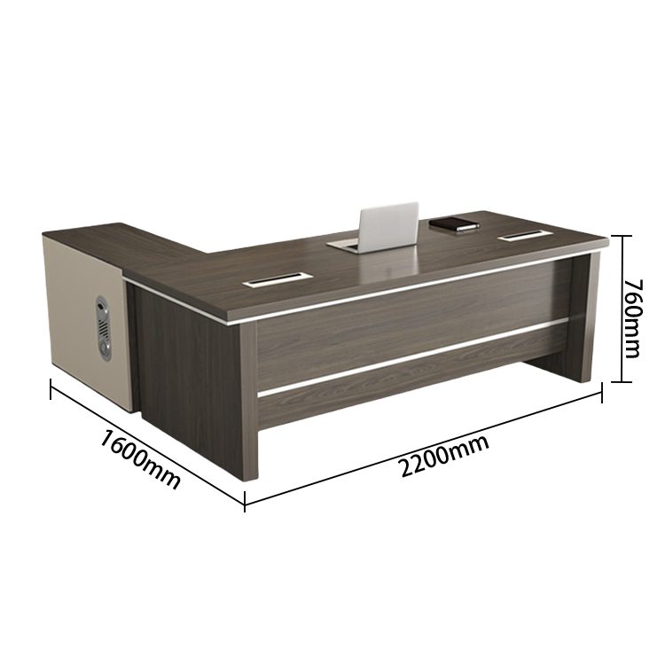 エグゼクティブデスク オフィスデスク 社長机 木製デスク 木目調 鍵付き 配線ボックス 大容量収納 カスタマイズ可能 LBZ-N033