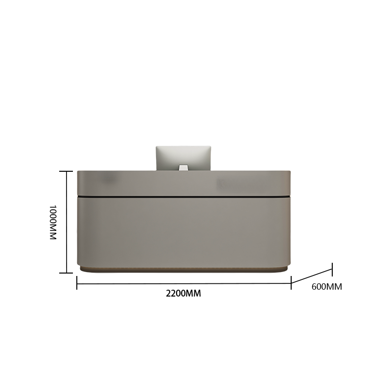 受付台 レジカウンター 大型 サロン 引き出し 焼付塗装 大容量収納 おしゃれ ベージュ カスタマイズ可能 JDQT-BODS-N021