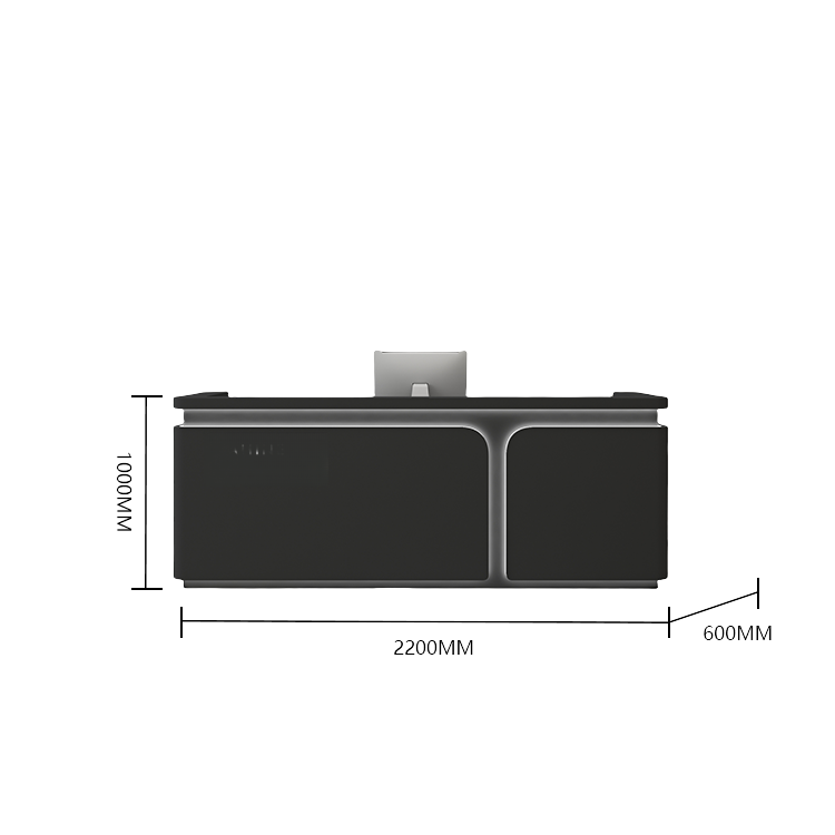 受付カウンター レジカウンター 受付台 大型 サロン 焼付塗装 大容量 ベージュ カスタマイズ可能 JDQT-BODS-N022
