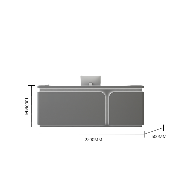 受付カウンター レジカウンター 受付台 大型 サロン 焼付塗装 大容量 ベージュ カスタマイズ可能 JDQT-BODS-N022
