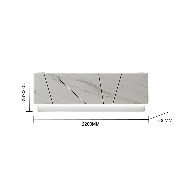 受付カウンター レジカウンター 受付台 大型カウンター サロン 大容量収納 エレガント ベージュ カスタマイズ可能 JDQT-BODS-N011