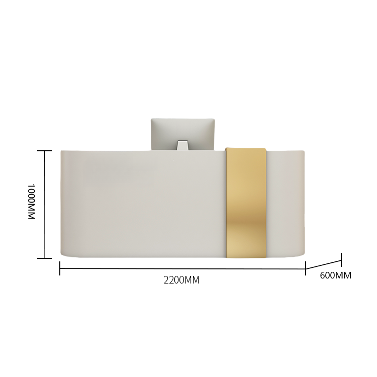 受付カウンター レジカウンター エントランス受付 サロン 扉付き収納 大容量 ベージュ カスタマイズ可能 JDQT-BODS-N016