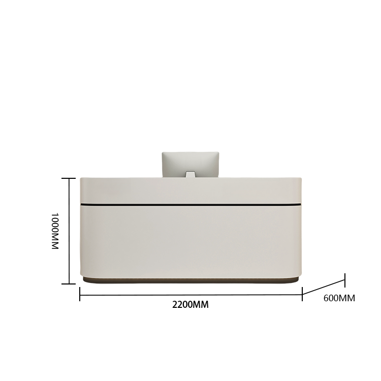 受付台 レジカウンター 大型 サロン 引き出し 焼付塗装 大容量収納 おしゃれ ベージュ カスタマイズ可能 JDQT-BODS-N021