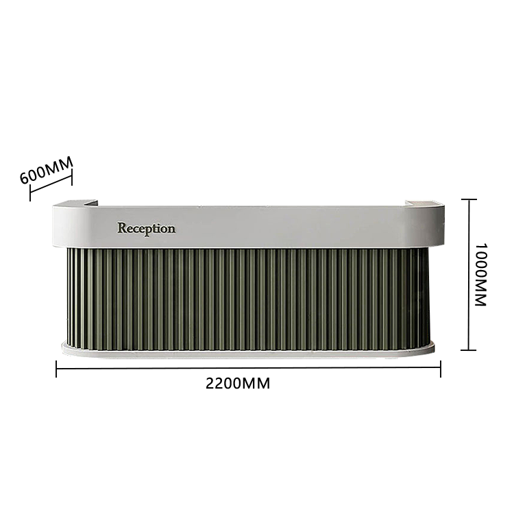 受付カウンター レジカウンター フロント エントランス受付 オフィスカウンター 美容室 ホテル 店舗用 引き出し 扉付き収納 オープン収納 台輪デザイン 厚重感 耐久性 高級感 上質 洗練 贅沢 ウォールナット グレー カスタマイズ可能 JDQT-N038