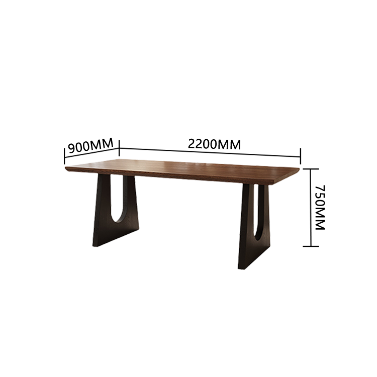 ダイニングテーブル 長方形 食卓 リビングテーブル 学習デスク 作業デスク 木製デスク キッチン 食事用 リビングルーム 勉強用 作業用 在宅用 丈夫な天板 広々とした天板 下肢空間 安定性 耐荷重性 実用 ブラウン CZ-N029