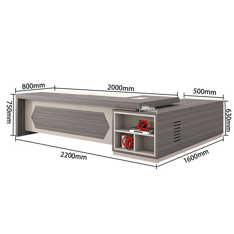 オフィスデスク エグゼクティブデスク 社長机 サイドキャビネット 配線ボックス ダイヤル錠 シンプル カスタマイズ可能 LBZ-N011