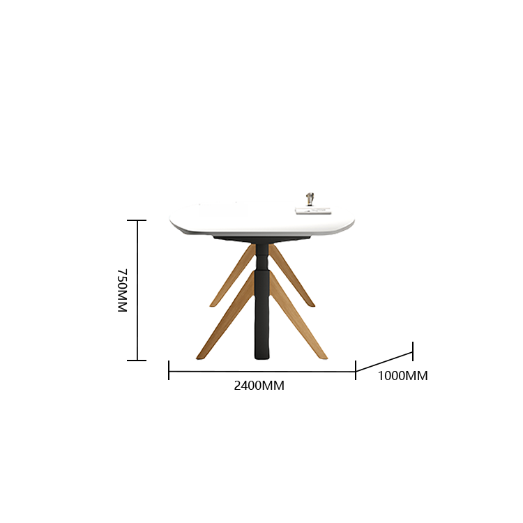 会議テーブル 事務机 ミーティングテーブル 昇降テーブル 商談テーブル 会議室用 事務用 商談用 安定性のある脚 広々とした天板 エコ素材 エッジシーリング処理 R加工 機能性 洗練 おしゃれ ホワイト カスタマイズ可能 HYZ-YDD-N004