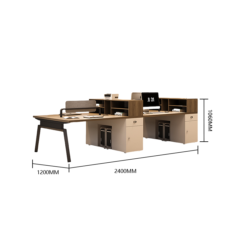 オフィスデスク 事務机 役員デスク 収納ラック 大容量収納 ダイヤル錠 PC収納 トップパネル シンプル ナチュラル YGZ-N060