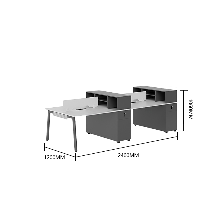 オフィスデスク ワークデスク 役員デスク 冷却ファン ダイヤル錠 収納ラック 大容量収納 シンプル モダン ホワイト YGZ-N061