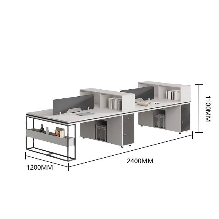 オフィスデスク 仕事机 収納棚 ダイヤル錠 仕切りパネル サイド収納 大容量 洗練 ダークグレー カスタマイズ可能 YGZ-N037