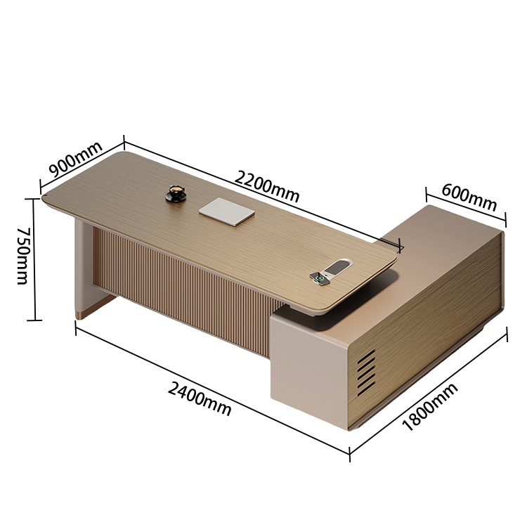 エグゼクティブデスク 社長机 木製デスク 木目調 ダイヤル錠 大容量 焼付塗装 ウォールナット カスタマイズ可能 LBZ-N039