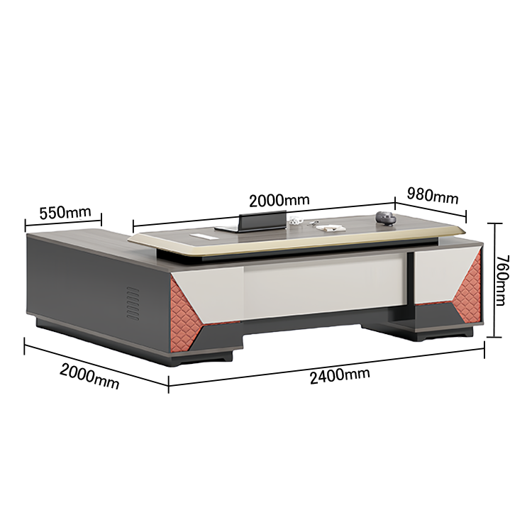 エグゼクティブデスク オフィスデスク 社長机 木製デスク LEDライト 三桁ダイヤル錠 配線便利 高級感 ウォールナット LBZ-N056