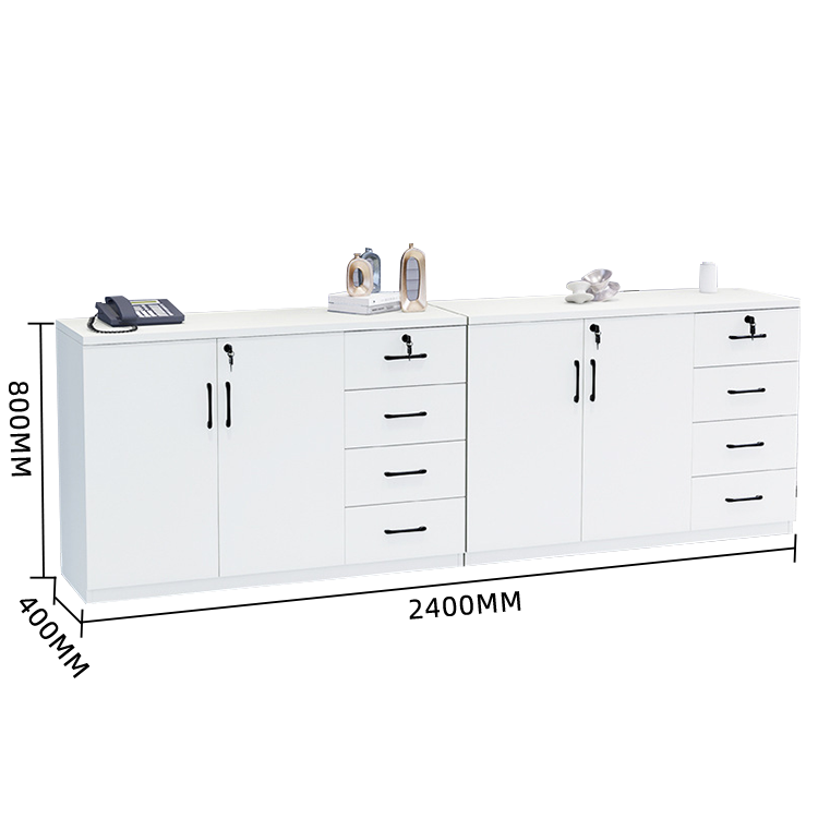 リビングキャビネット オフィスキャビネット 小物収納 扉付き収納 引き出し 大容量収納 ホワイト カスタマイズ可能 BGCWG-N016