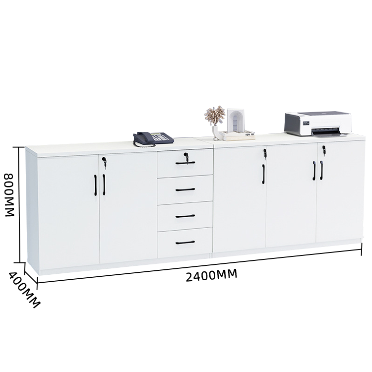 リビングキャビネット オフィスキャビネット 小物収納 扉付き収納 引き出し 大容量収納 ホワイト カスタマイズ可能 BGCWG-N016