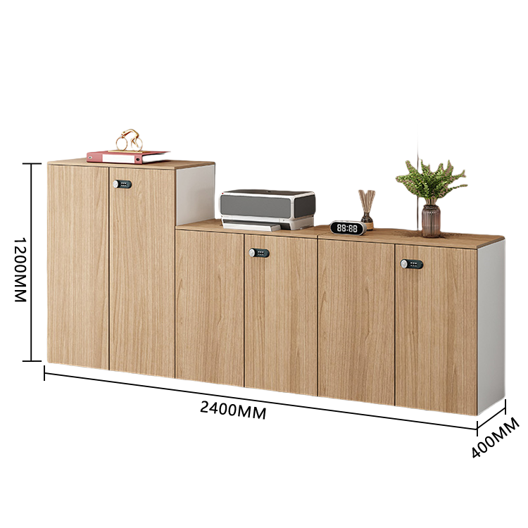 収納キャビネット 役員用キャビネット ダイヤル錠 扉付き収納 おしゃれ シンプル ウォールナット カスタマイズ可能 BGCWG-N044