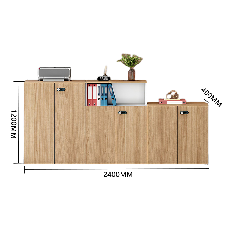 収納キャビネット 役員用キャビネット ダイヤル錠 扉付き収納 おしゃれ シンプル ウォールナット カスタマイズ可能 BGCWG-N044