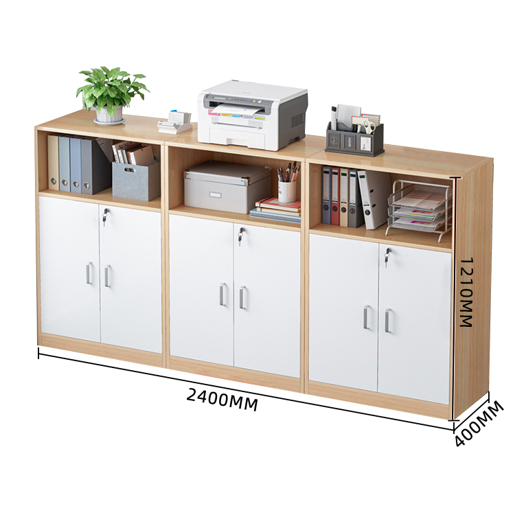 木製キャビネット リビングキャビネット 収納棚 扉付き収納 鍵付き 大容量収納 シンプル チェリー カスタマイズ可能 BGCWG-N015