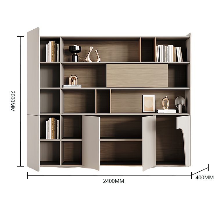 収納キャビネット オフィスキャビネット 社長室 扉付き収納 大容量収納 厚手 落ち着き 洗練 カーキ カスタマイズ可能 BGCWG-N035