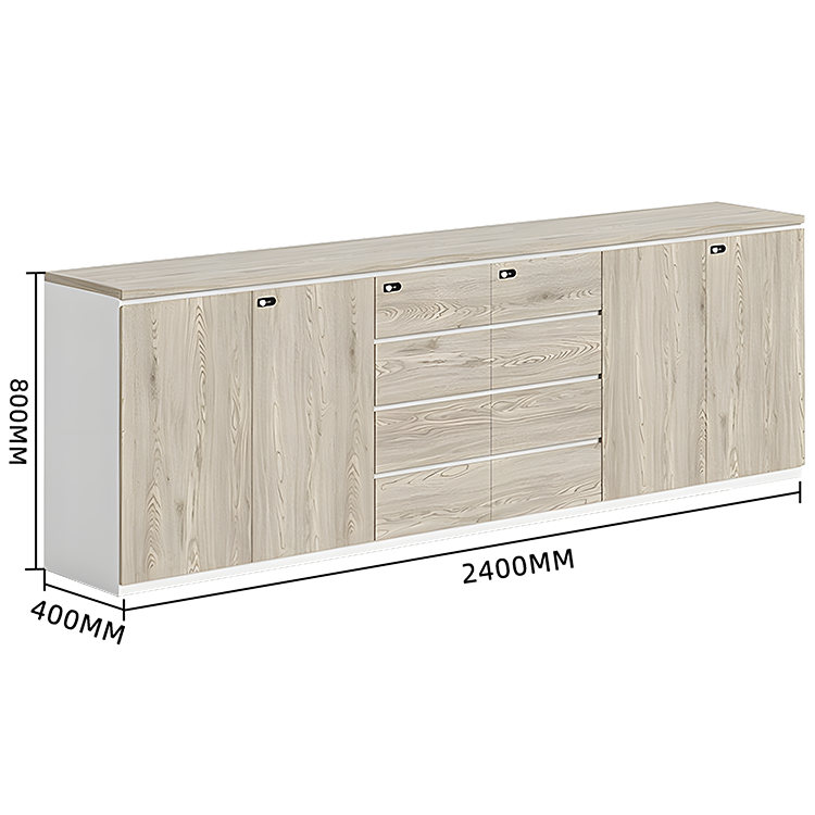 木製キャビネット 収納キャビネット 扉付き収納 ダイヤル錠 可動棚板 大容量収納 シンプル オーク カスタマイズ可能 BGCWG-N018