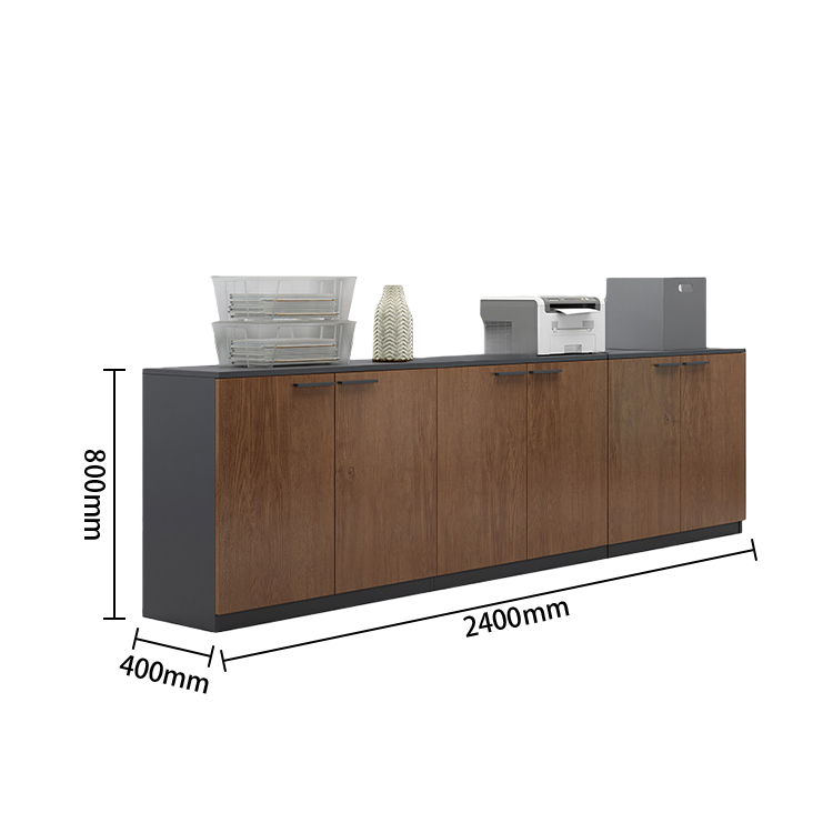 オフィスキャビネット オフィス収納 収納家具 オフィス用 大容量収納 収納庫 ウォールナット グレー カスタマイズ可能 BGCWG-N070