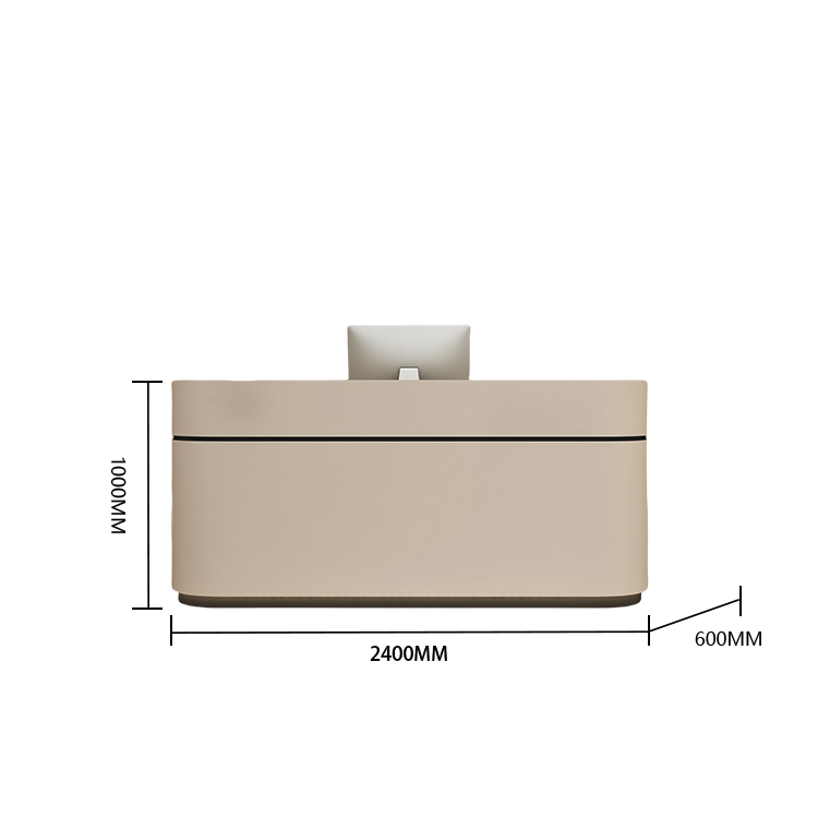 受付台 レジカウンター 大型 サロン 引き出し 焼付塗装 大容量収納 おしゃれ ベージュ カスタマイズ可能 JDQT-BODS-N021