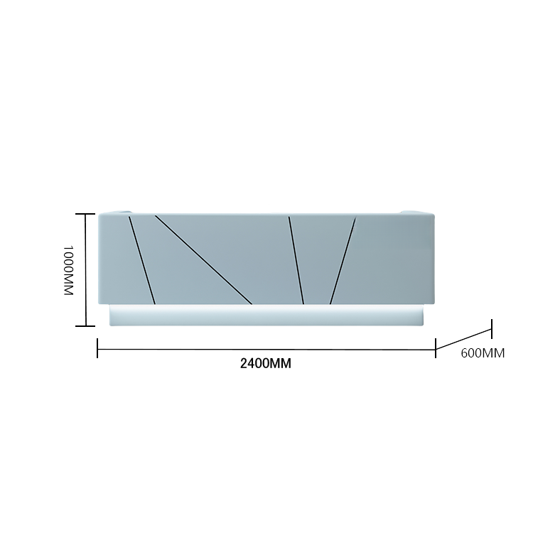 受付カウンター レジカウンター 受付台 大型カウンター サロン 大容量収納 エレガント ベージュ カスタマイズ可能 JDQT-BODS-N011