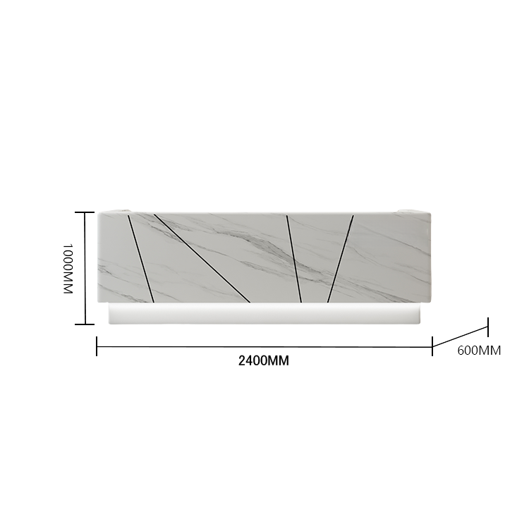 受付カウンター レジカウンター 受付台 大型カウンター サロン 大容量収納 エレガント ベージュ カスタマイズ可能 JDQT-BODS-N011