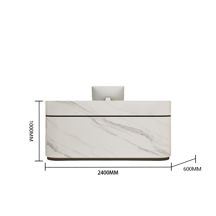 受付台 レジカウンター 大型 サロン 引き出し 焼付塗装 大容量収納 おしゃれ ベージュ カスタマイズ可能 JDQT-BODS-N021