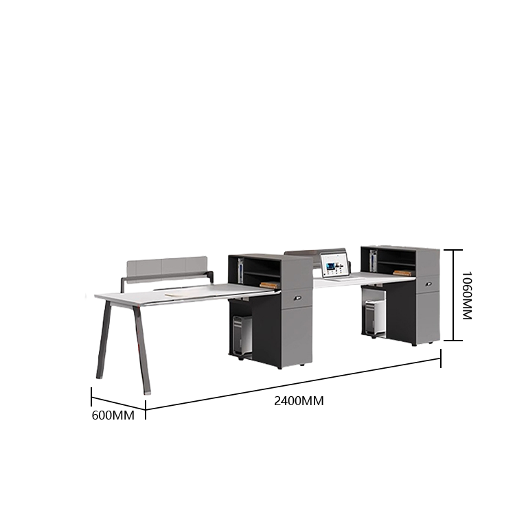 オフィスデスク ワークデスク 役員デスク 冷却ファン ダイヤル錠 収納ラック 大容量収納 シンプル モダン ホワイト YGZ-N061