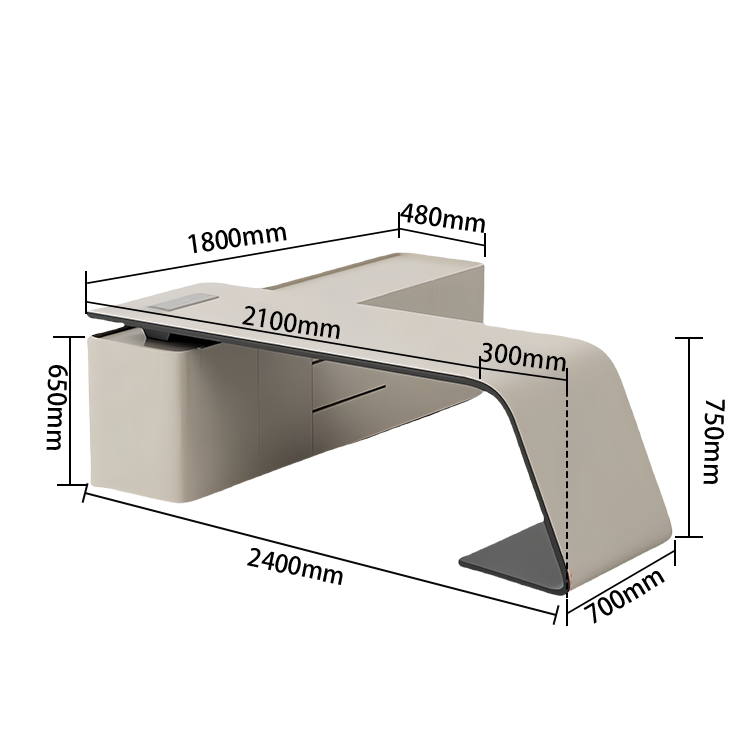 エグゼクティブデスク ワークデスク オフィスデスク デスク 役員デスク 焼付塗装 PC収納 引き出し カスタマイズ可能 LBZ-N052