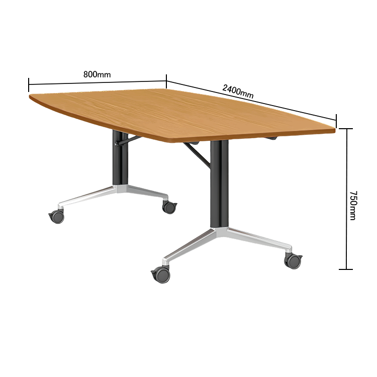 会議テーブル ミーティングテーブル 折りたたみテーブル キャスター付き 省スペース シンプル ナチュラル カスタマイズ可能 HYZ-N040