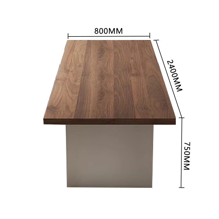 会議テーブルミーティングテーブル テーブル 会議室用 木目調 天然木 パイン材 厚重感 ウォールナット カスタマイズ可能 HYZ-N031