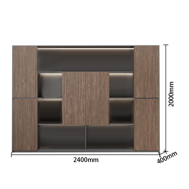 ワークデスク エグゼクティブデスク 社長机 事務用 ダイヤル錠 配線ボックス PC収納 ウォールナット カスタマイズ可能 LBZ-N018