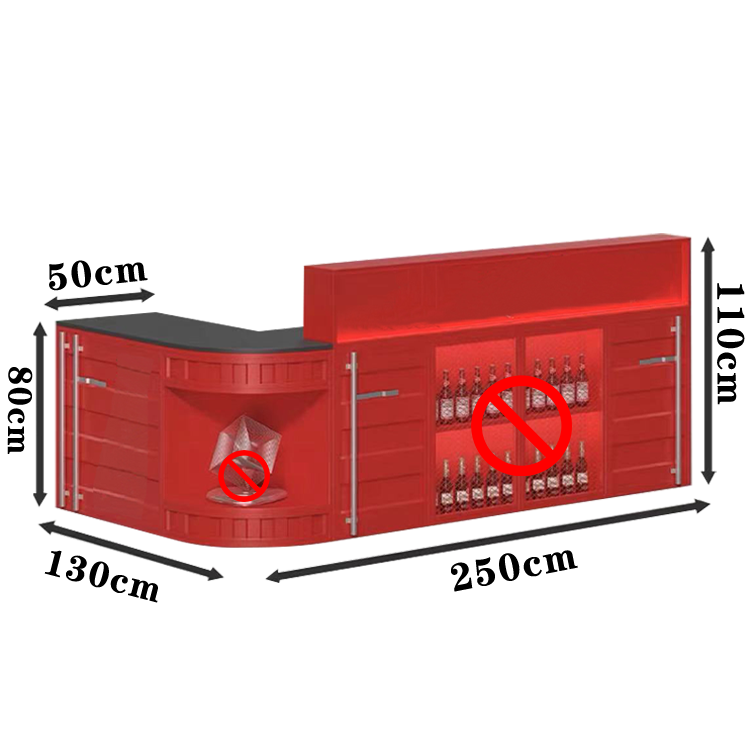 バーカウンター カウンター 受付カウンター 居酒屋カウンター レジカウンター オシャレカウンター 小物置台 広い天板 オープン収納 引き出し付き 大容量収納スペース 高品質 スチール カスタマイズ JDQT-N011