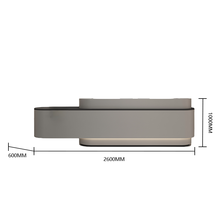 受付カウンター レジカウンター 大型カウンター サロン 焼付塗装 大容量収納 ベージュ カスタマイズ可能 JDQT-BODS-N026