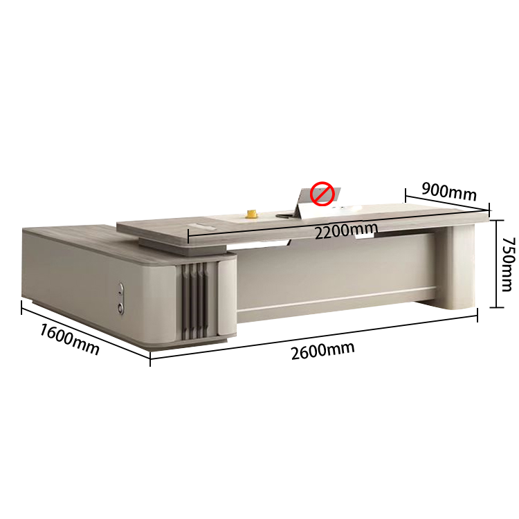 ワークデスク オフィスデスク エグゼクティブデスク 社長机 R加工 焼付塗装 配線ボックス 高級感 カスタマイズ可能 LBZ-N010