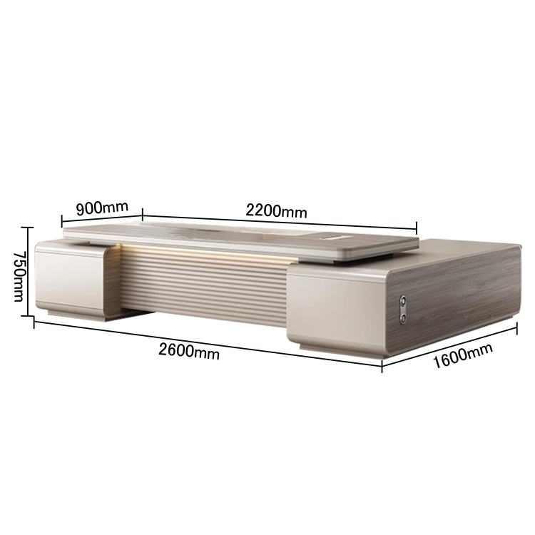 役員デスク ワークデスク オフィスデスク エグゼクティブデスク 冷却ファン 配線ボックス 高級感 カスタマイズ可能 LBZ-N017