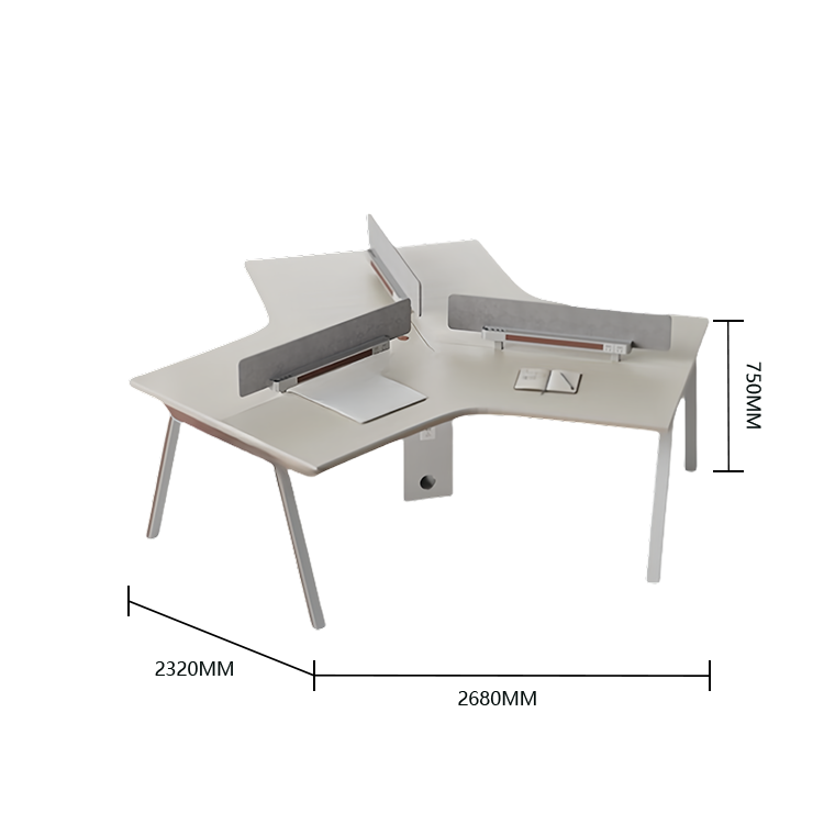 オフィスデスク パソコンデスク 事務机 大型デスク 変形デスク 事務用 仕事用 丈夫な脚 配線ダクト 仕切りパネル YGZ-N049