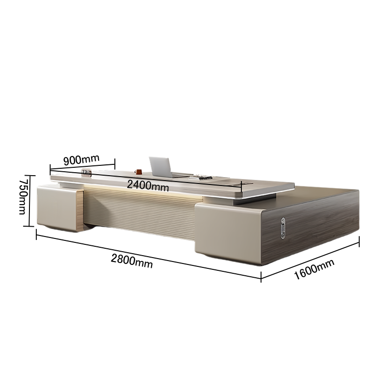 エグゼクティブデスク オフィスデスク デスク マネージャーテーブル 事務用 おしゃれ モダン カーキ カスタマイズ可能 LBZ-N044