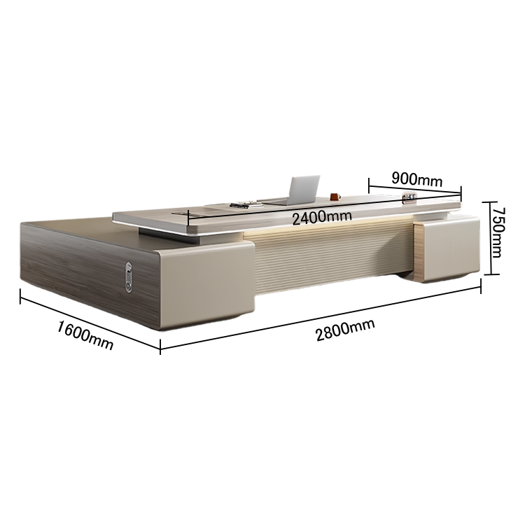 エグゼクティブデスク オフィスデスク デスク マネージャーテーブル 事務用 おしゃれ モダン カーキ カスタマイズ可能 LBZ-N044