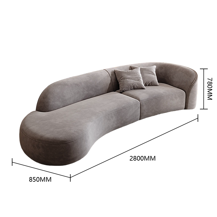 カウチソファ リビングソファ ロビーソファ 在宅用 2人掛け 3人掛け 丸み 天然木 人間工学 柔らか 快適 ホワイト JYSF-N002