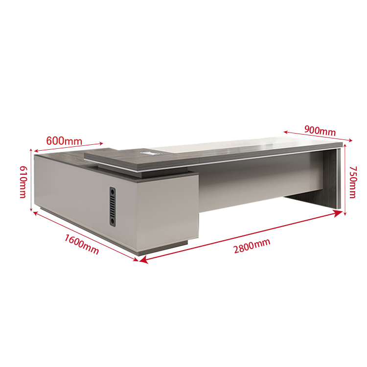 ワークデスク オフィスデスク エグゼクティブデスク 社長机 事務用 作業用 配線ボックス ウォールナット カスタマイズ可能 LBZ-N012