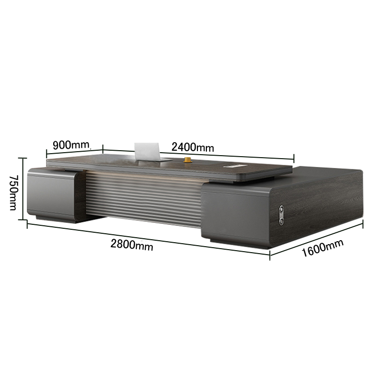 役員デスク ワークデスク オフィスデスク エグゼクティブデスク 冷却ファン 配線ボックス 高級感 カスタマイズ可能 LBZ-N017