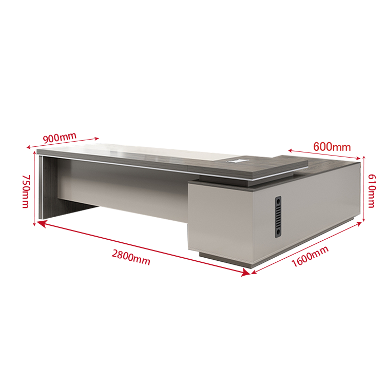 ワークデスク オフィスデスク エグゼクティブデスク 社長机 事務用 作業用 配線ボックス ウォールナット カスタマイズ可能 LBZ-N012
