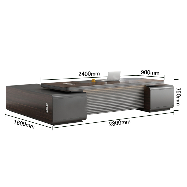 役員デスク ワークデスク オフィスデスク エグゼクティブデスク 冷却ファン 配線ボックス 高級感 カスタマイズ可能 LBZ-N017