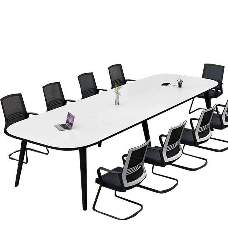 会議テーブル ミーティングテーブル 大型会議テーブル 会議室用 エコボード スチールフレーム ホワイト カスタマイズ可能 HYZ-N002